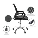 Silla de Oficina Ergonómica Negra