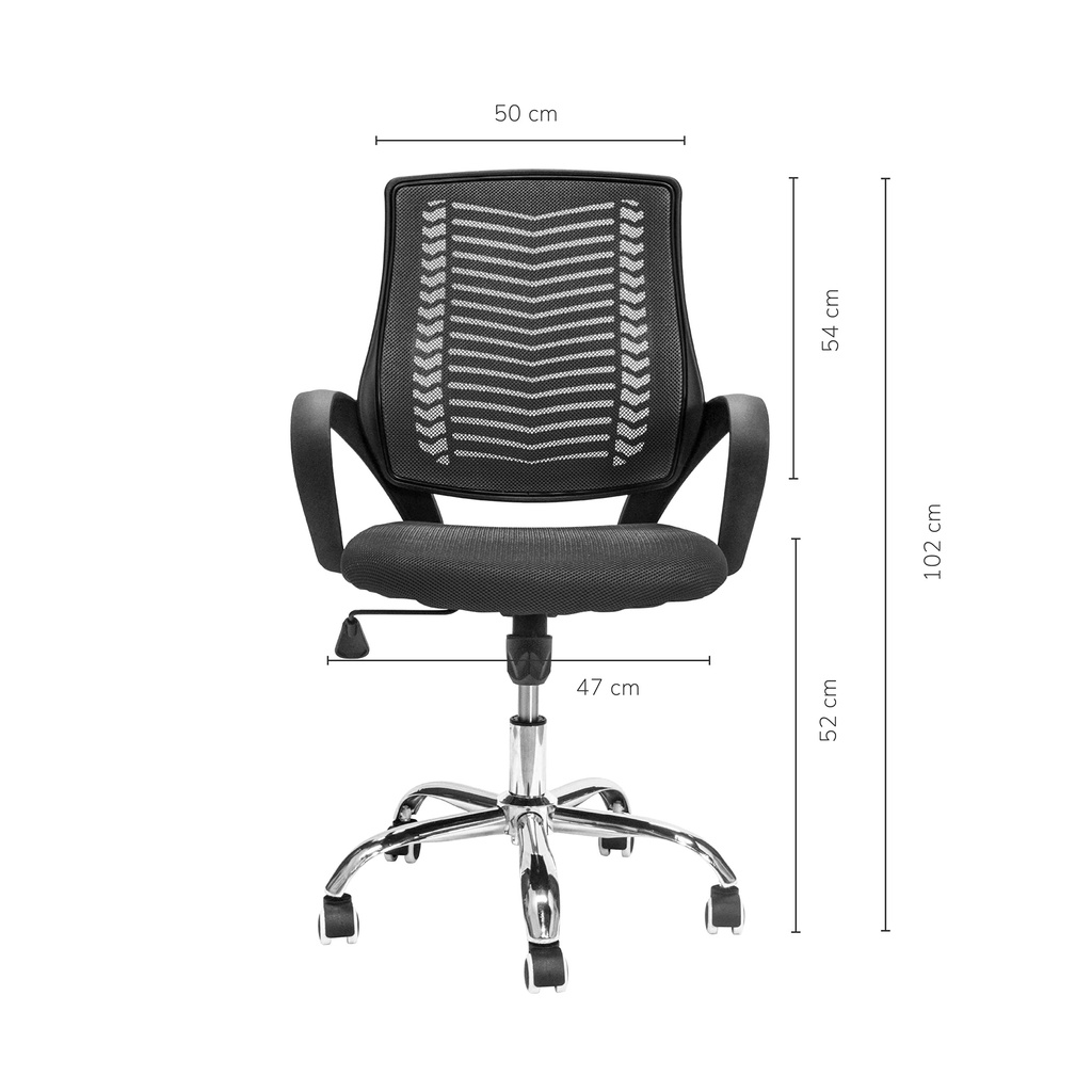 Silla de Oficina Sill-C2N Ergonómica Negra