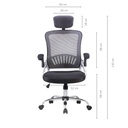 Silla de Oficina Megaplus-G con Cabecera Gris