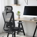 Silla de Oficina Ergonómica Reclinable con Cabecera