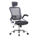 Silla de Oficina Ergonómica con Brazos Abatibles Color Gris