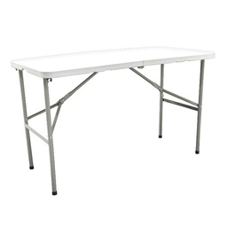 [MINIMESAPLAS][10066940001024] Mesa Plegable Tipo Portafolio de 1.23 Metros Color Blanco